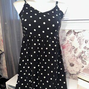 Old Navy Black & White Polka Dot Sundress